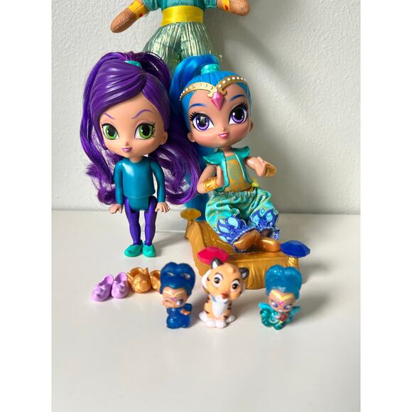 Shimmer and Shine Floating Genie Magic Carpet & Plush Soft Doll Toy Shoes Lot - Picture 12 of 14